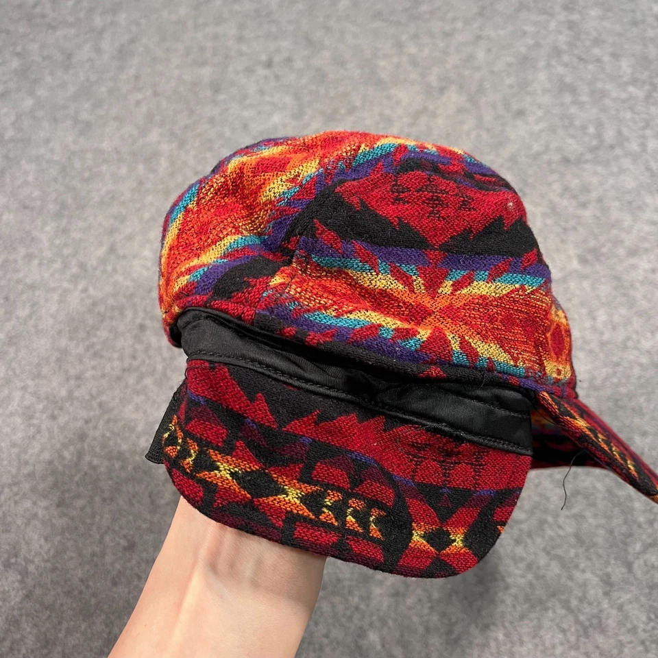 Pendleton Vintage Multicolor Lana Azteca Tejido Solapa Gorra Sombrero Para Hombre Talla Grande Foto 4 de 4