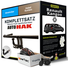 Für RENAULT Kangoo III Anhängerkupplung abnehmbar +eSatz 13pol 05.2021- NEU