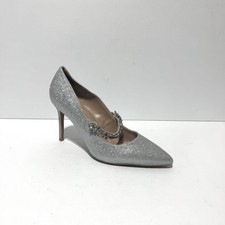 BCBGeneration Womens Branda Pump Heels Silver Size 6.5 M