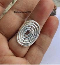 925 Sterling Silver Ring, Hammered Thick Ring, Statement Ring, Multi All Size