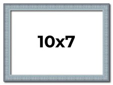 Photo Size Textured Blue Picture Frame - UV Acrylic, Backing, Hanging Hardware