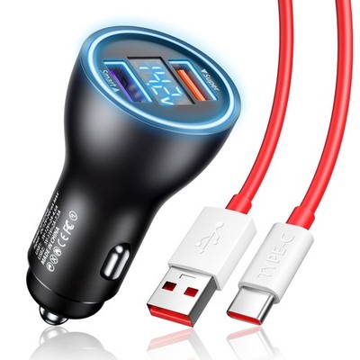 Car Charger for SuperVooc 100W 80W for OnePlus 13 15 13R 12R 12 11 10 Pro, 65...