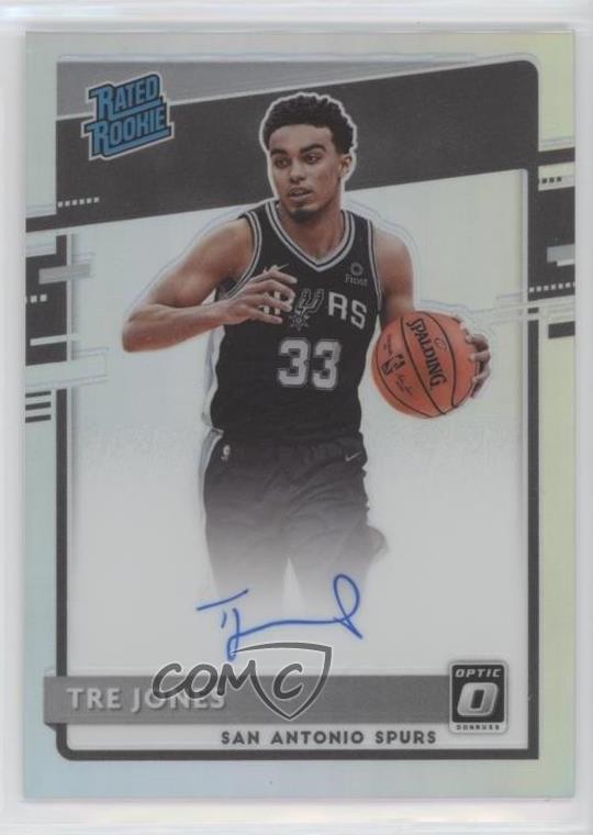 2020 Donruss Optic Rated Holo Prizm Signatures Tre Jones #188 Rookie Auto RC s3g