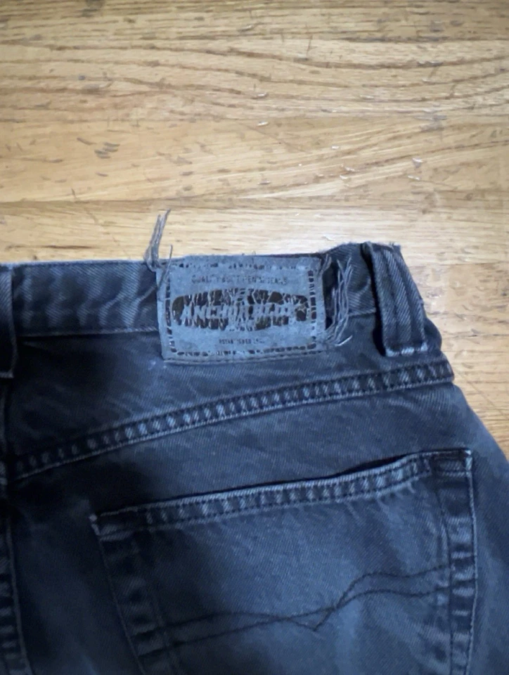 Vintage Anchor Blue Shorts Men 34 Black Denim Baggy Jorts Skater Y2K 90s - Image 4 of 4