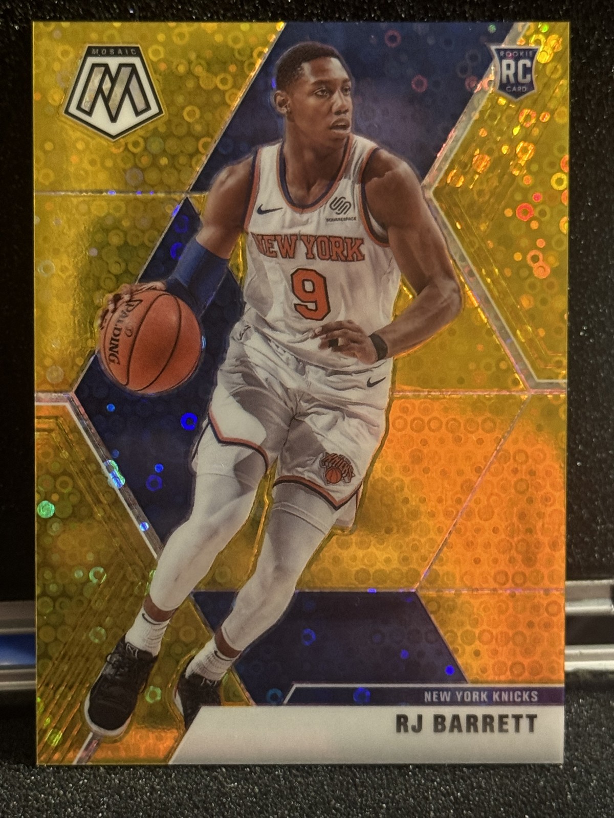 2019-20 Panini Mosaic - Rookies RJ Barrett #229 Fast Break Gold Prizm /10 (RC)