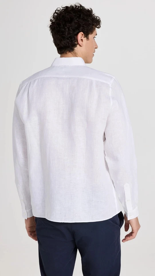 $140 Lacoste Men’s SZ  XL  Regular Fit  Linen Shirt White - Image 4 of 4