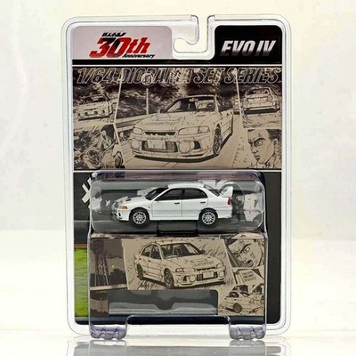 Hobby Japan 1/64 Mitsubishi Lancer RS Evolution IV INITIAL D EVO4 weiß HJDMD005