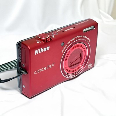 Mint] Nikon COOLPIX S6200 Red Compact Digital Camera 10x WIDE w