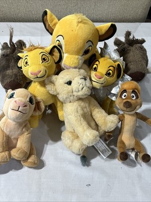 Lot of 8 Disney Lion King Plush Pumba Timon Nala Simba VTG Mixed
