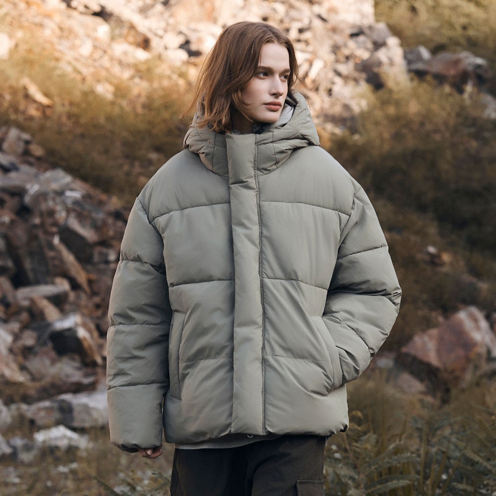 Spao Basic Hooded Puffer Jacket Men Outerwear SPJ… - image 9