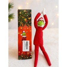 Grinch Christmas Elf Doll 13 inch Poseable Plush Holiday Decoration with Box