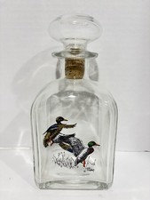 Vintage Richard E Bishop WildGame Bird Duck Mallard Liquor Decanter Bottle Italy