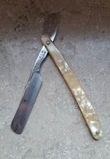 Rasoio dritto vintage Eicker Solingen 3504 - manico Biedermeier - Germania