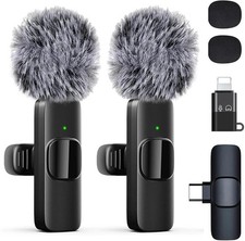 Professional Wireless Lavalier Microphone for iPhone, iPad, Android Phone, Mini
