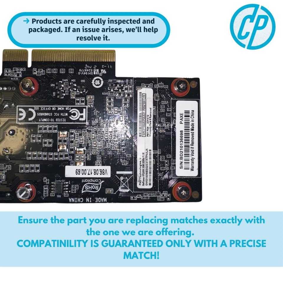 PNY GeForce GT 1030 2GB GDDR4 PCI-Express 3.0 x16 (x4 Active) Graphics Card - Image 2 of 3