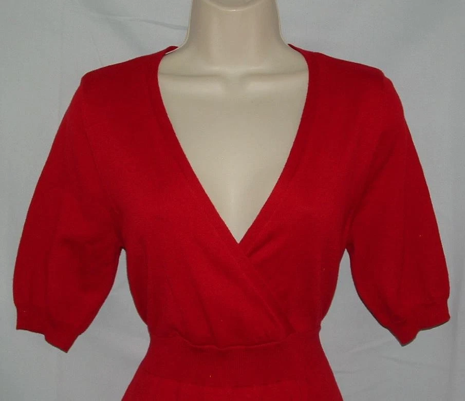 Vestido Suéter LIZ CLAIBORNE Rojo Talla Mediana Informal o Vestido Elástico Ligero Foto 2 de 3