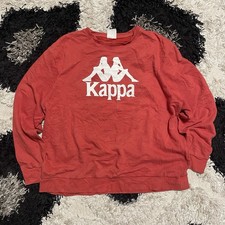 Kappa Sweatshirt Gr. L Rot Herren Pullover Langarm Baumwolle