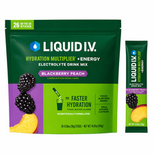 Liquid I.V. Hydration Multiplier  Energy Drink Mix, BlackBerry Peach OPEN BOX