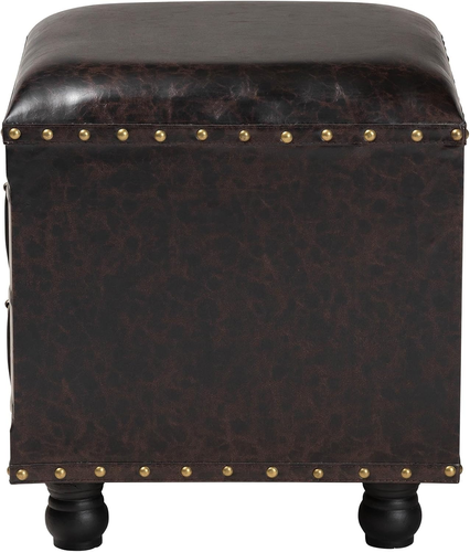 Stylischer dunkelbrauner Ottoman - vielseitiges Einheitsgröße Design - Bild 6 von 12
