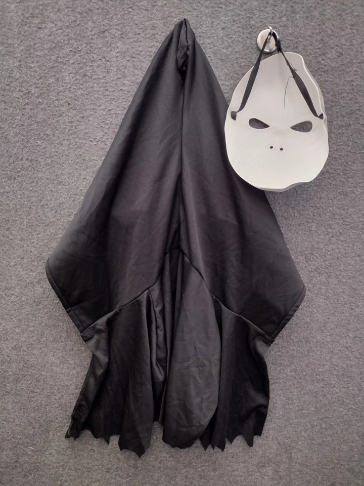 Morph Disfraces Máscara Calavera Parca con Capa Negra Talla XL Foto 2 de 4