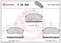 Bremsbelagsatz Scheibenbremse Prime Brembo P 30 058 FüR GQ KIA Carnival 2 Crdi