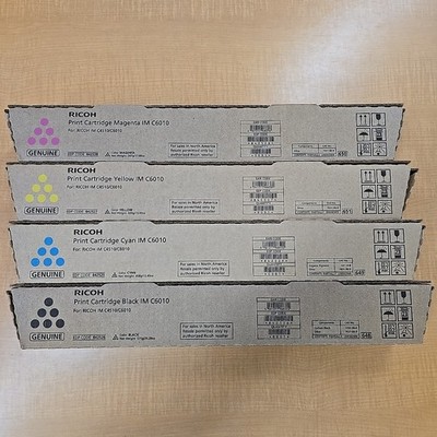Genuine Ricoh IM C4510 - C6010 Full and Complete set KCMY