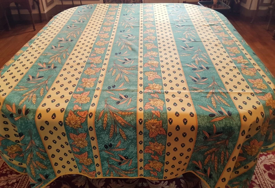 NAPPE  Provençale en coton imprimé - 198 cm x 152 cm - Photo 3/4