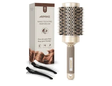 AIMIKE Nano Tech Pro Hair Brush  Barrel Size 1.7in Gold NEW