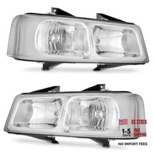 OE Headlights Assembly Replacement Clear Lens Chrome Housing Clear Reflector