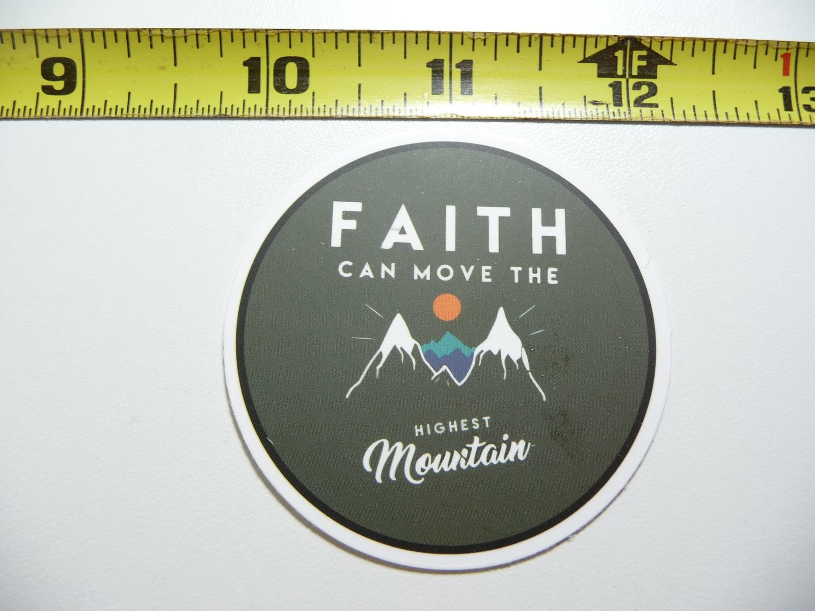 Faith Moves Mountains Decal - Christian Religious Sticker for Church