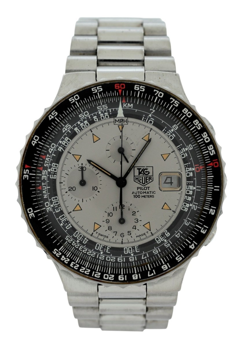 Tag Heuer 43mm Men's Early Pilot Stainless Steel Automatic Watch
