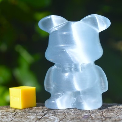 Blaues Katzenauge Kristall Bär Schnitzerei Figur Ornament | Ruhe Schutz Geschenk
