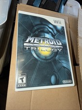 Metroid Prime Trilogy Game - Case - Artwork - Manual - Nintendo Wii  (NO GAME)