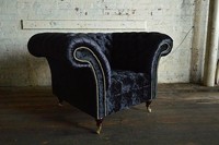 Design Sofa Sessel Couch Polster Luxus 1 Sitzer Textil Chesterfield Samt Sofas