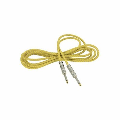 Citronic 6,3 mm Mono TS Klinkenstecker Audio Classic Retro geflochtenes Gitarrenkabel (gr...