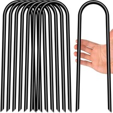 Heavy Duty Trampoline Stakes Anchors High Wind U Type Sharped Ends Safety Gro...
