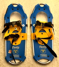Tubbs Snowshoes 18” Kids Blue/Yellow Color & Aluminum Frame NICE Bottoms