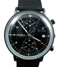Olika Chronograph Watch Quartz Running Great Full Function.