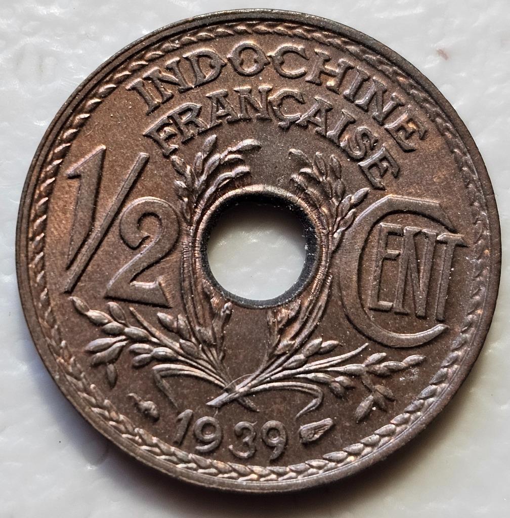 Indochina 1/2 Cent 1939 (a) Unc