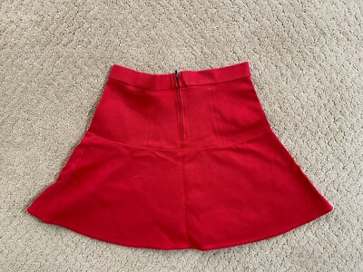 MADEWELL WOMENS RUBY RED SKATER SWING SKIRT SZ 4