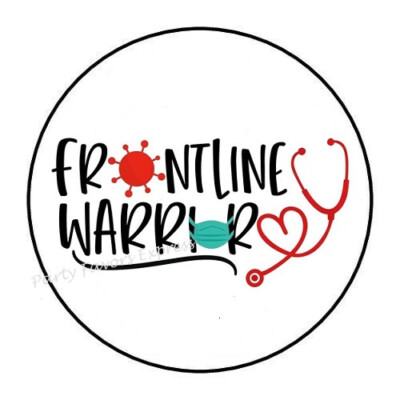 2cm 32xAufkleber Sticker Decal bunt Frontline Warrior Krankenschwester Arzt R95