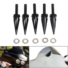 Motorcycle Black Spike Windshield Bolt Kit For Harley Road Glide FLTR 1998-2013