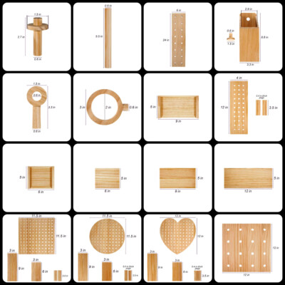 Boîte à Clous En Bois Naturel Craft County, 3.24 X 8.75 Pouces, Non Finie - Pour Bricolage Ou Rangement