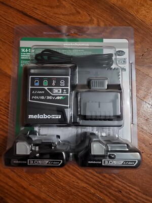 Metabo HPT Battery & Charger Combo Kit - Black, Pack of 2 (UC18YSL3SM)