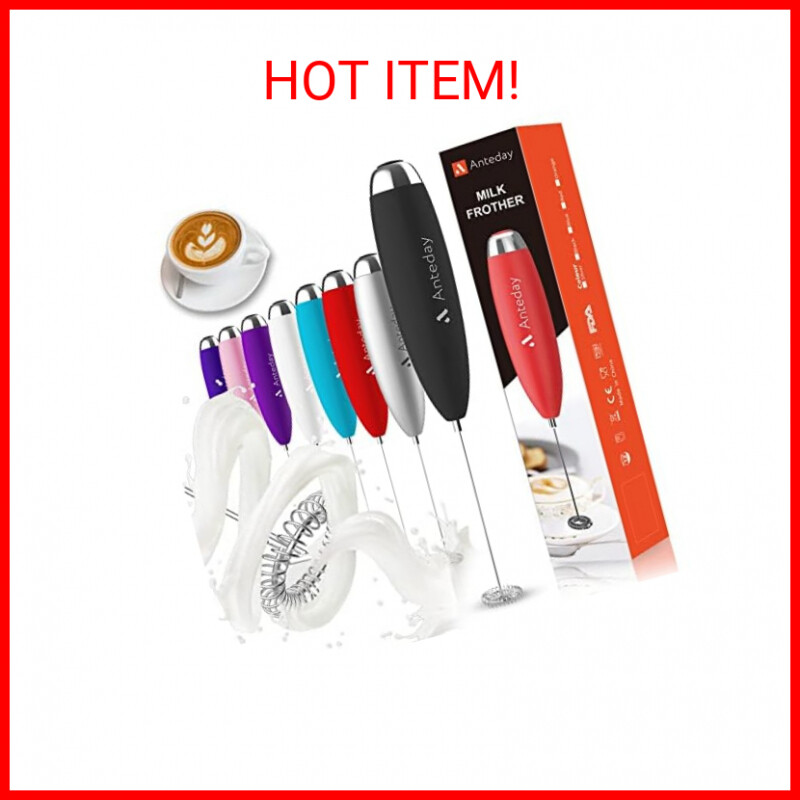 Milk Frother, Coffee Frother, Whisk, Upgraded Motor Electric Whisk Durable Low N