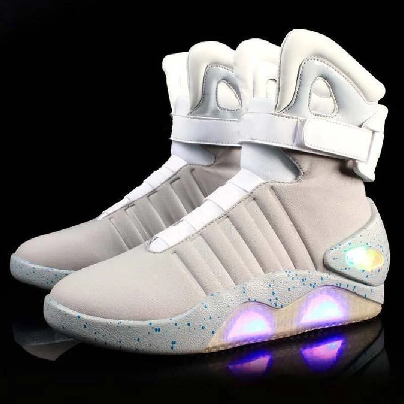 Men BACK TO THE FUTURE WARRIOR Basketball Sneakers Cool Athletic Shoes Led Light