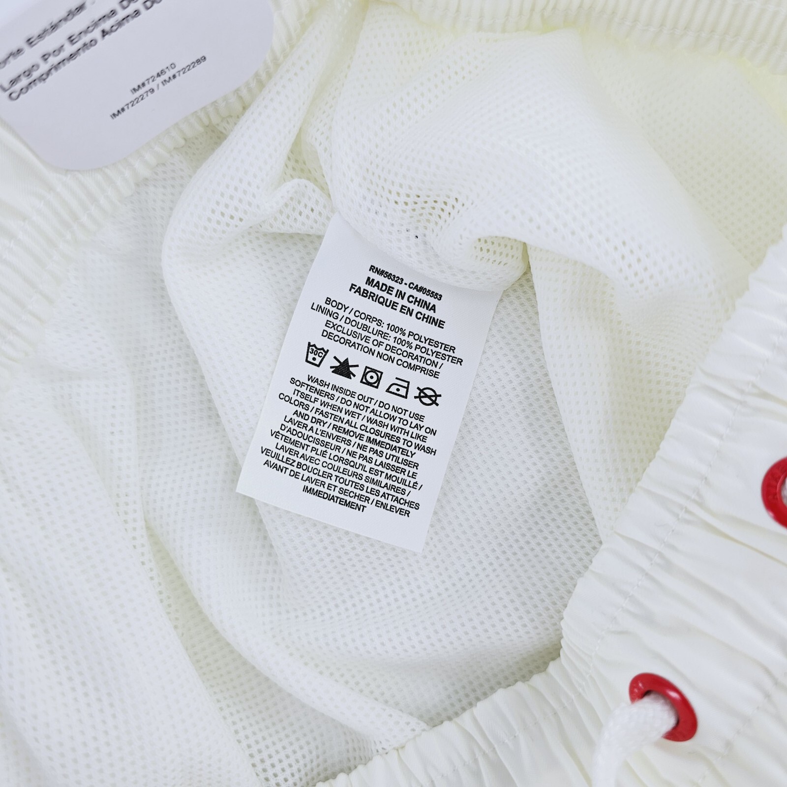 OFF WHITE X NIKE Pantaloncini Nike Sportwear NSW Woven Flow Americana da uomo X LARGE XL bianco avorio NUOVI