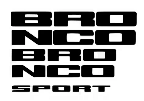 Letter Overlay Grille Tailgate Decal Sticker For Ford Bronco Sport 2021+ Foto 2 de 4