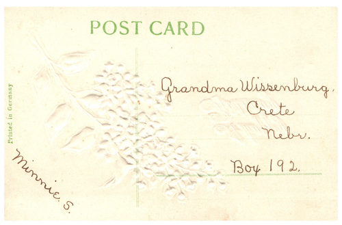 Embossed Birthday Greetings Postcard Lilac Blossoms UNP Printed in Germany c1915 - Picture 2 of 2
