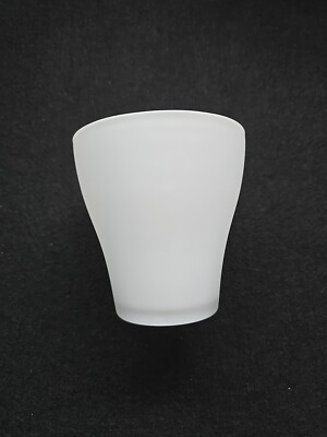 Lampenschirm E14 Konisch Ersatz Glas weiß matt Lampenglas Ø75mm Höhe Fassun 30mm